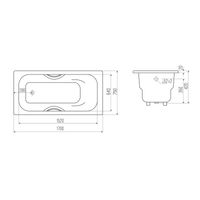 Чугунная ванна Goldman Donni 000000135 170×75 с ножками и ручками — 2