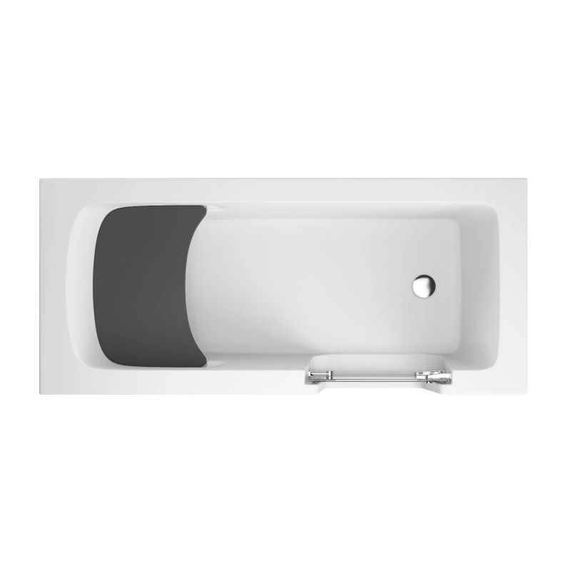 Ванна акриловая Polimat AVO 180x80 пристенная, без перелива, белый