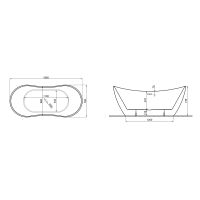 Акриловая ванна Polimat Abi 00039 180×80 отдельностоящая белая — 4