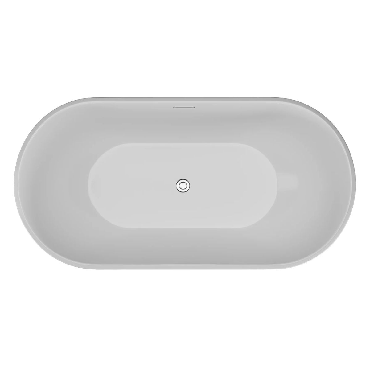 Ванна акриловая Polimat UZO 160x80 отдельностоящая, белый