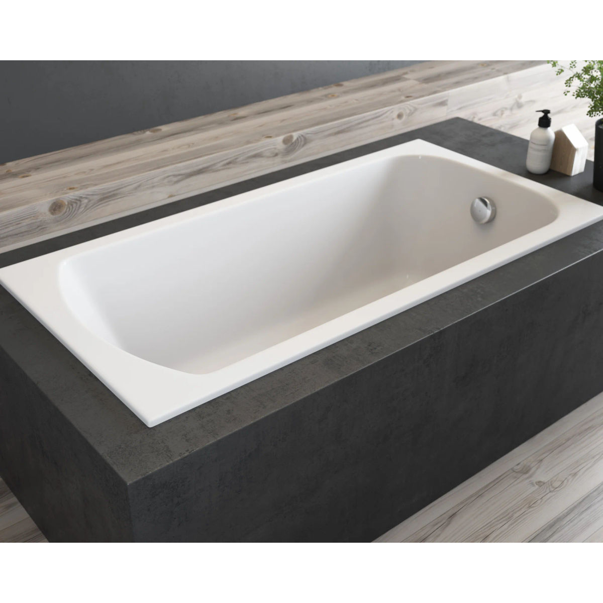 Ванна акриловая Polimat CLASSIC SLIM 170x70 с ножками