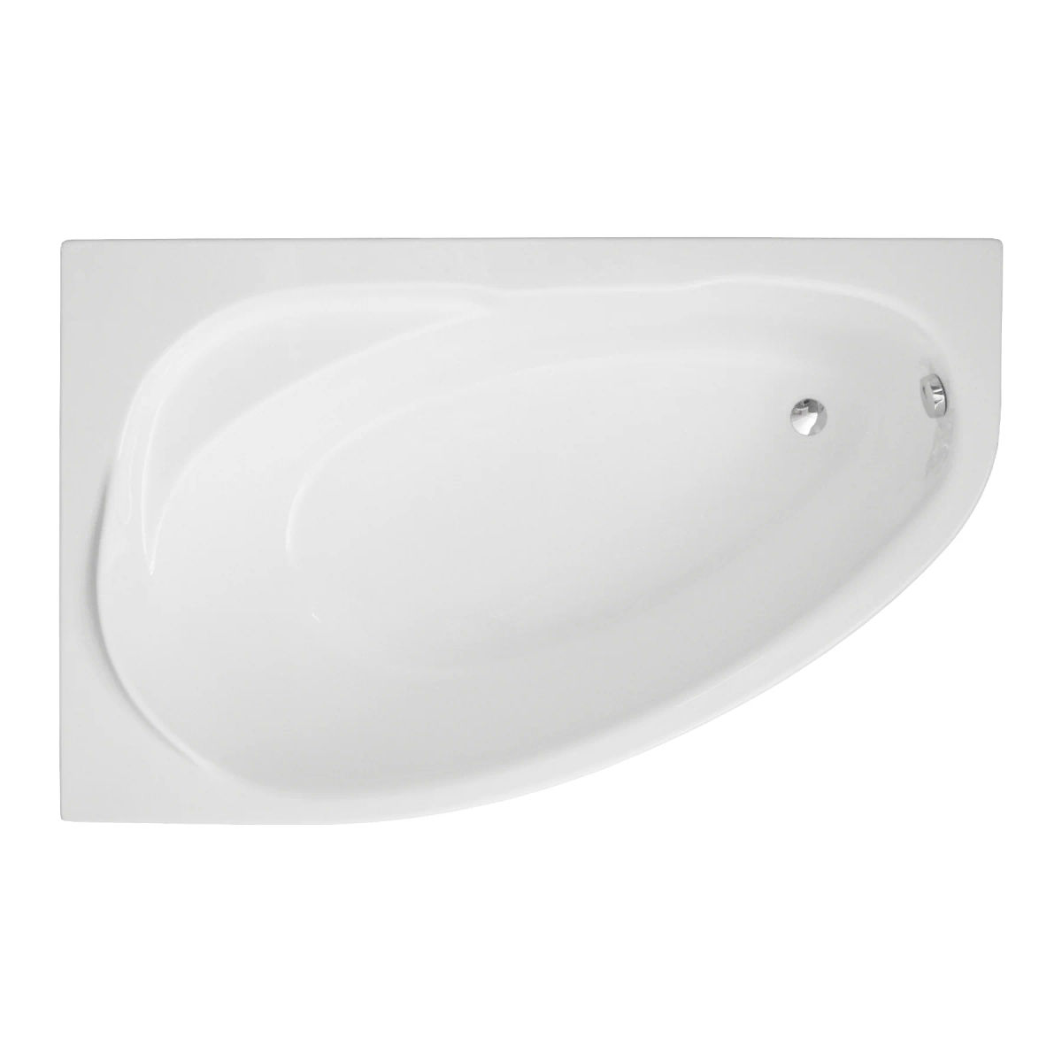 Ванна акриловая Polimat MAREA 150x100 L ассиметричная, с ножками