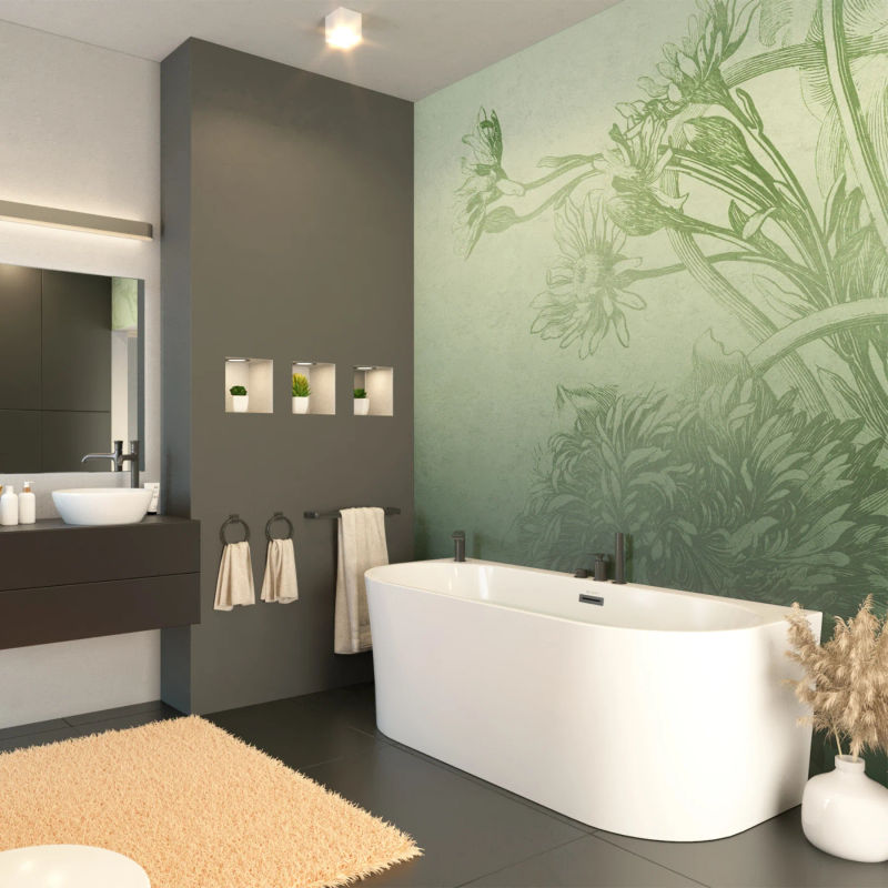 Ванна акриловая Polimat SOLA 160x75 пристенная, белый