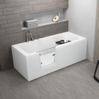Акриловая ванна Polimat Vovo 00484 150×75 пристенная с переливом белый — 5