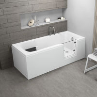 Акриловая ванна Polimat Avo 00877 170×75 пристенная с переливом белая — 4