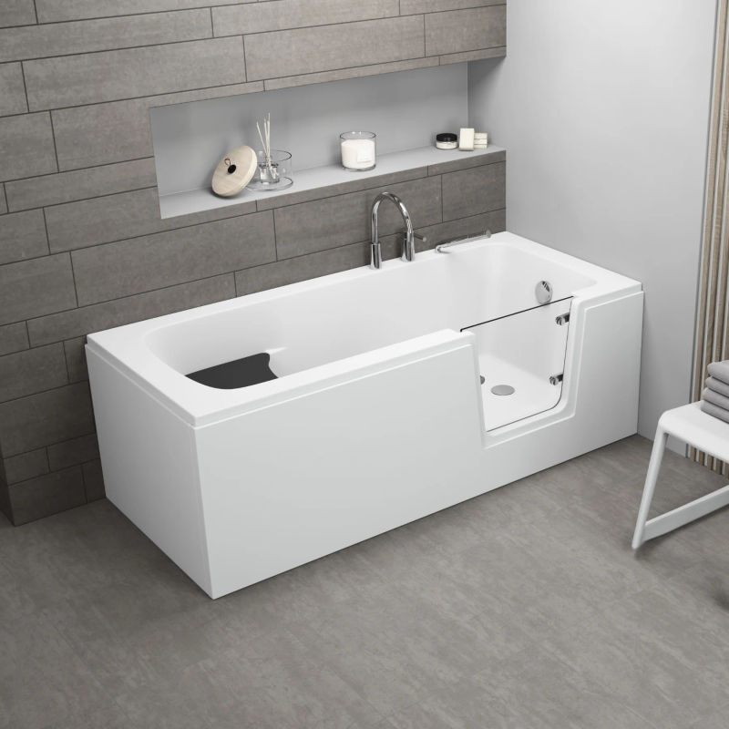 Акриловая ванна Polimat Avo 00877 170×75 пристенная с переливом белая