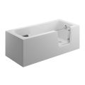 Ванна акриловая Polimat AVO 170x75 пристенная, с переливом, белый
