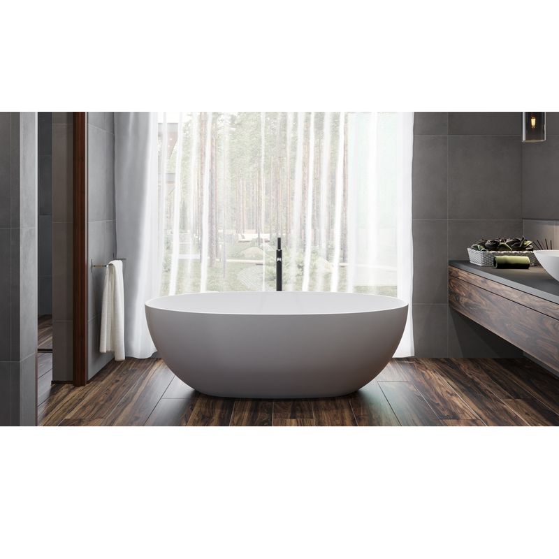 Ванна из искусственного камня WHITECROSS Diamond 170×87 / 0201.170087.100 белый глянец