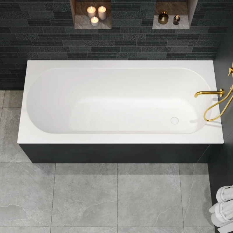 Ванна из искусственного камня WHITECROSS Gin 160x75 solid surface / 0217.160075.200 белый матовый