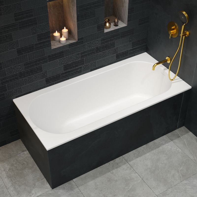 Ванна из искусственного камня WHITECROSS Gin 165×75 solid surface / 0217.165075.200 белый матовый