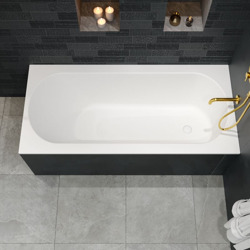 Ванна из искусственного камня WHITECROSS Gin 165×75 solid surface / 0217.165075.200 белый матовый