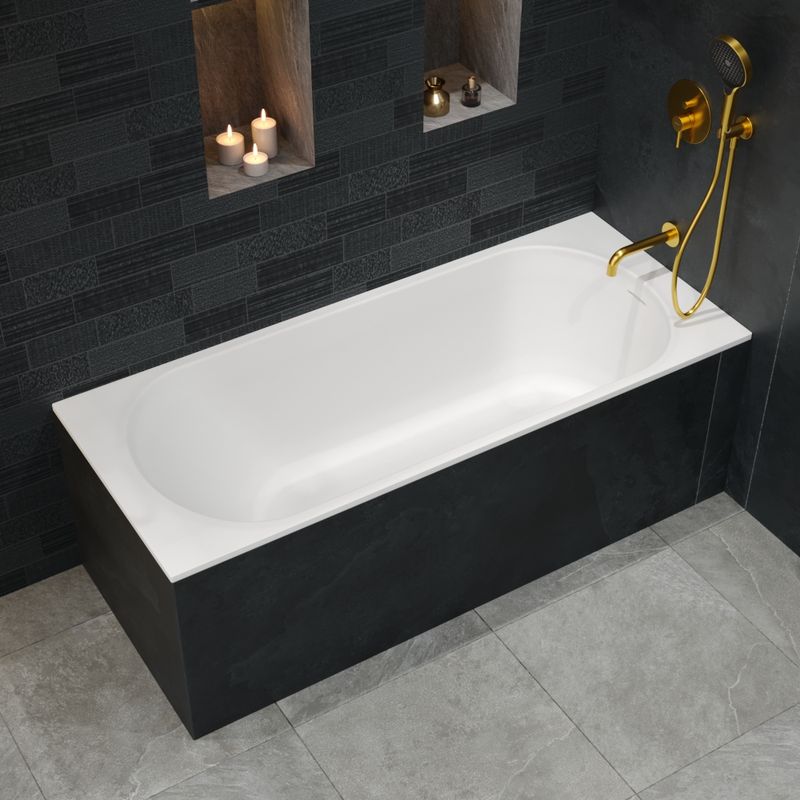 Ванна из искусственного камня WHITECROSS Gin 170×70 solid surface / 0217.170070.200 белый матовый