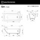 Ванна WHITECROSS Gin 170x80 (RAL мат) иск. камень