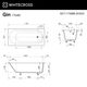 Ванна WHITECROSS Gin 175x80 (RAL мат) иск. камень
