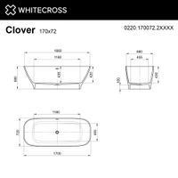 Ванна из искусственного камня WHITECROSS Clover 170×72 solid surface / 0220.170072.2XXXX (RAL матовый) — 2