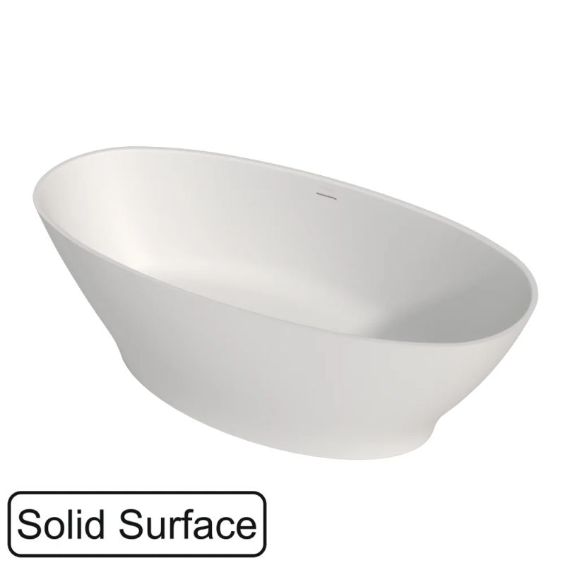 Ванна из искусственного камня WHITECROSS Glock 170×80 solid surface / 0221.170080.200 белый матовый