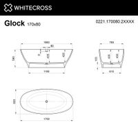 Ванна из искусственного камня WHITECROSS Glock 170×80 solid surface / 0221.170080.2XXXX (RAL матовый) — 2