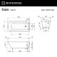 Ванна WHITECROSS Coin 165x75 (белый мат) иск. камень