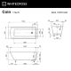 Ванна WHITECROSS Coin 170x70 (белый мат) иск. камень