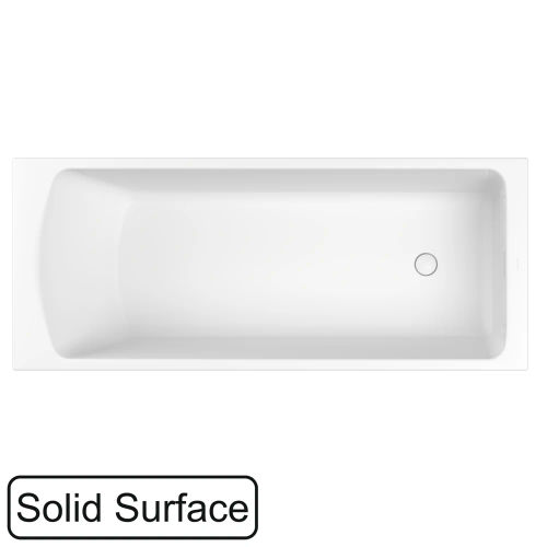 Ванна из искусственного камня WHITECROSS Coin 170x70 solid surface / 0224.170070.200 белый матовый