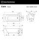 Ванна WHITECROSS Coin 180x80 (RAL мат) иск. камень