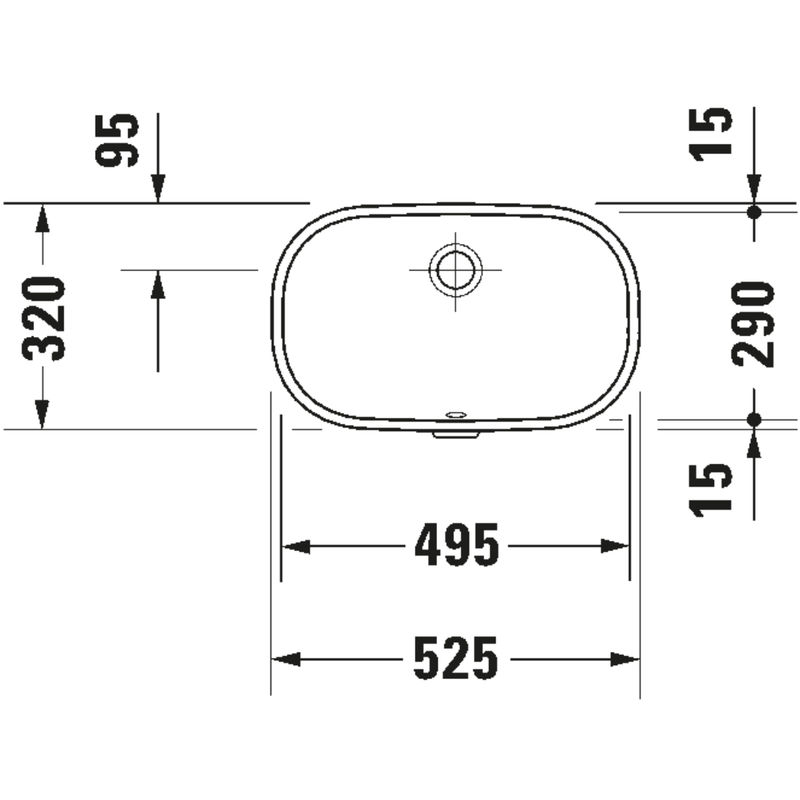 Умывальник встраиваемый Duravit D-Code 495 0338490000