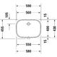 Умывальник встраиваемый Duravit D-Code 560 0338560000