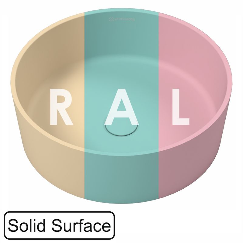 Раковина WHITECROSS Agate D=40,5 иск. камень solid surface / 0701.040040.2XXXX (RAL матовый)
