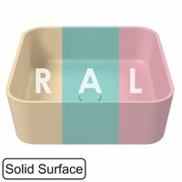 Раковина WHITECROSS Garnet 40,5×40,5 иск. камень solid surface / 0702.040040.2XXXX (RAL матовый) — 1