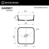 Раковина WHITECROSS Garnet 40,5×40,5 иск. камень solid surface / 0702.040040.2XXXX (RAL матовый) — 2