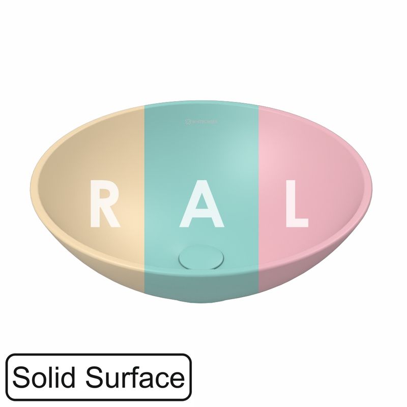 Раковина WHITECROSS Jade D=40,5 иск. камень solid surface / 0703.040040.2XXXX (RAL матовый)