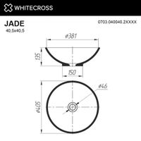 Раковина WHITECROSS Jade D=40,5 иск. камень solid surface / 0703.040040.2XXXX (RAL матовый) — 2