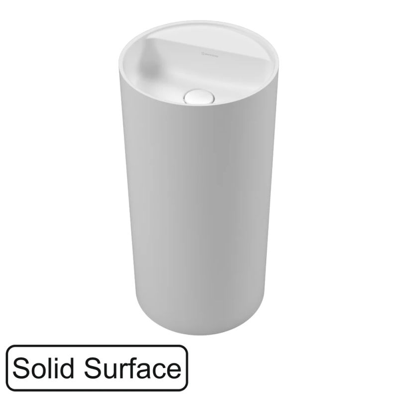 Раковина WHITECROSS Pantheon D=43 иск. камень solid surface / 0708.043043.200S (белый матовый)