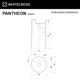 Умывальник WHITECROSS Pantheon D=43 (RAL мат) иск. камень