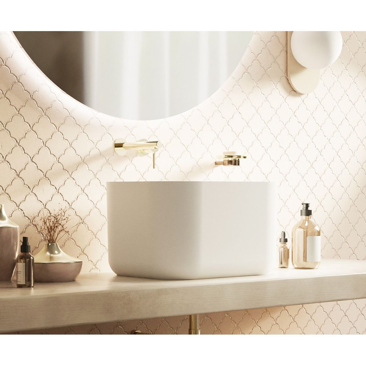 Умывальник WHITECROSS Lazurit 50x40 (белый мат) иск. камень