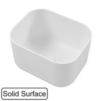 Раковина WHITECROSS Lazurit 50×40 иск. камень solid surface / 0713.050040.200S белый матовый — 1