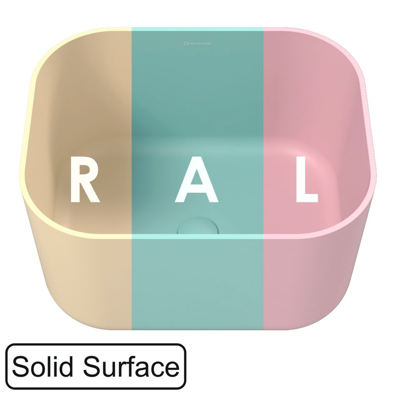 Раковина WHITECROSS Lazurit 50x40 иск. камень solid surface / 0713.050040.2XXXX (RAL матовый)