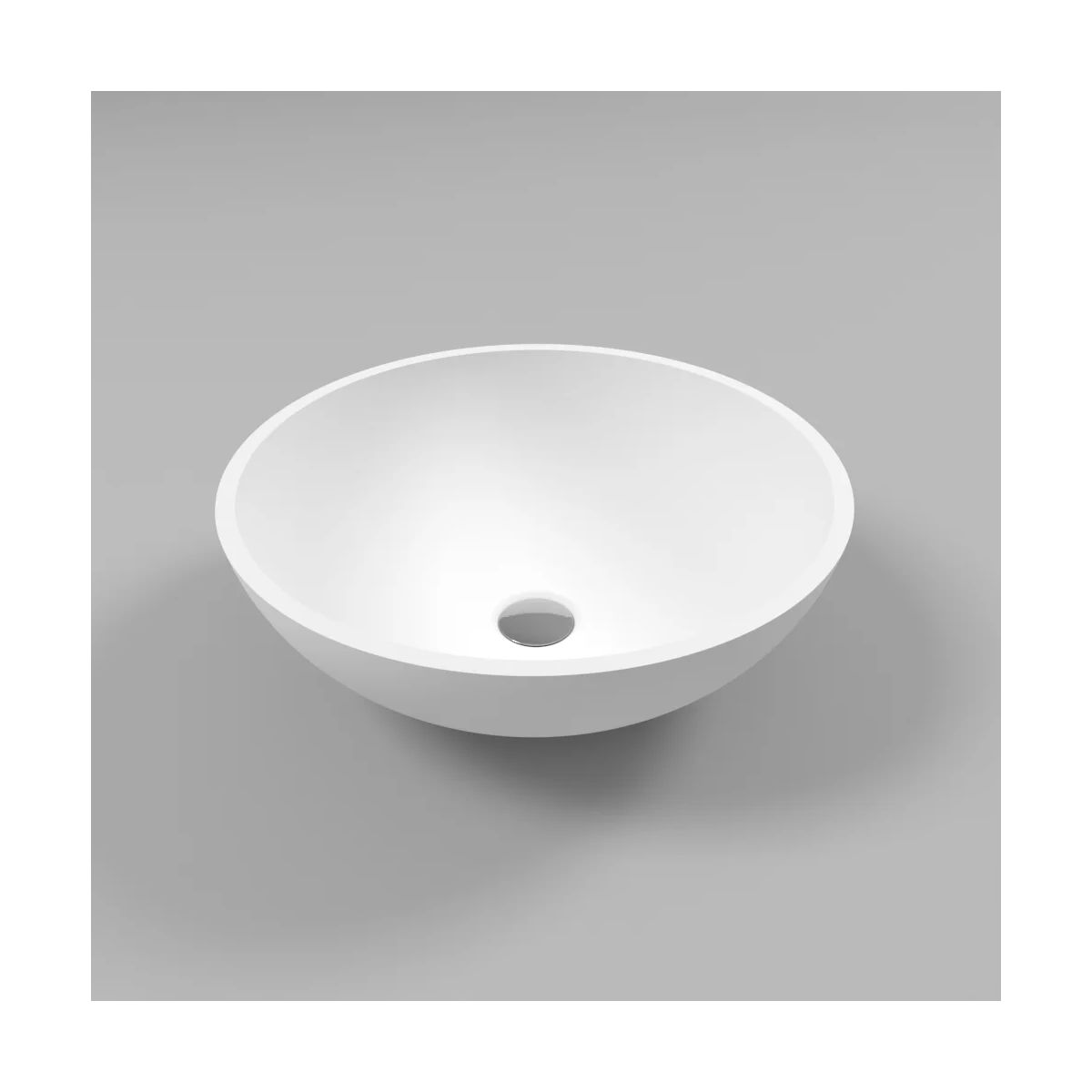 Умывальник WHITECROSS Cornelian D=43 (белый мат) иск. камень