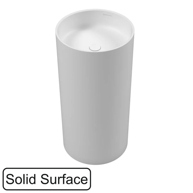 Раковина WHITECROSS Altar D=43 иск. камень solid surface / 0737.043043.200S белый матовый