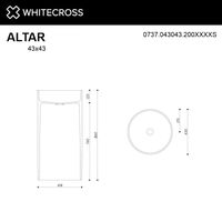 Раковина WHITECROSS Altar D=43 иск. камень solid surface / 0737.043043.2XXXXS (RAL матовый) — 2