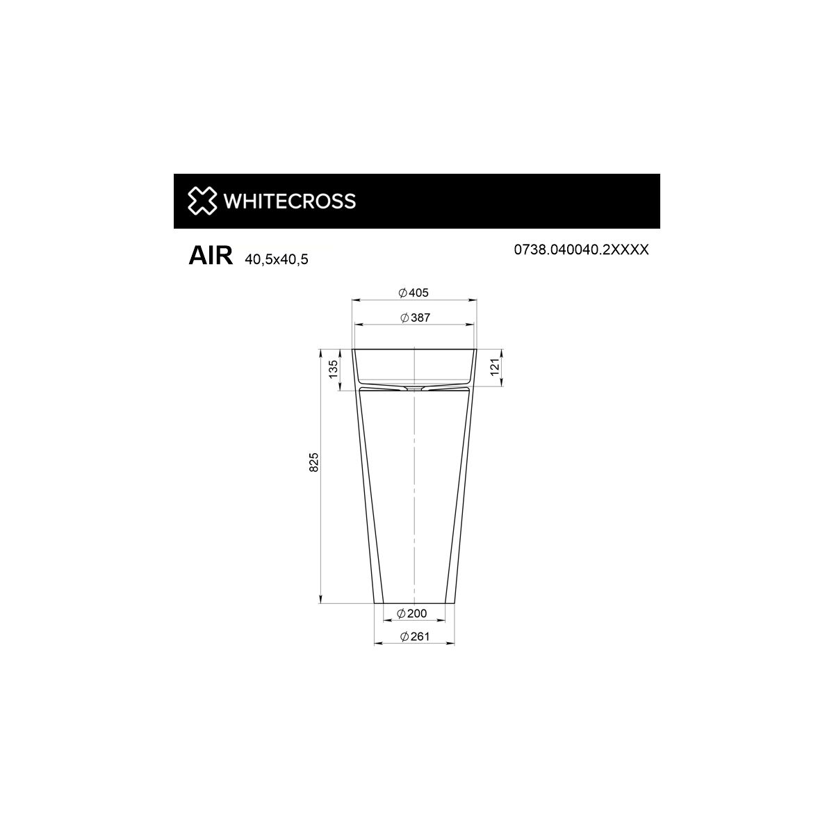 Умывальник WHITECROSS Air D=40,5 (RAL мат) иск. камень