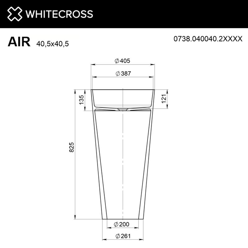 Умывальник WHITECROSS Air D=40,5 (RAL мат) иск. камень