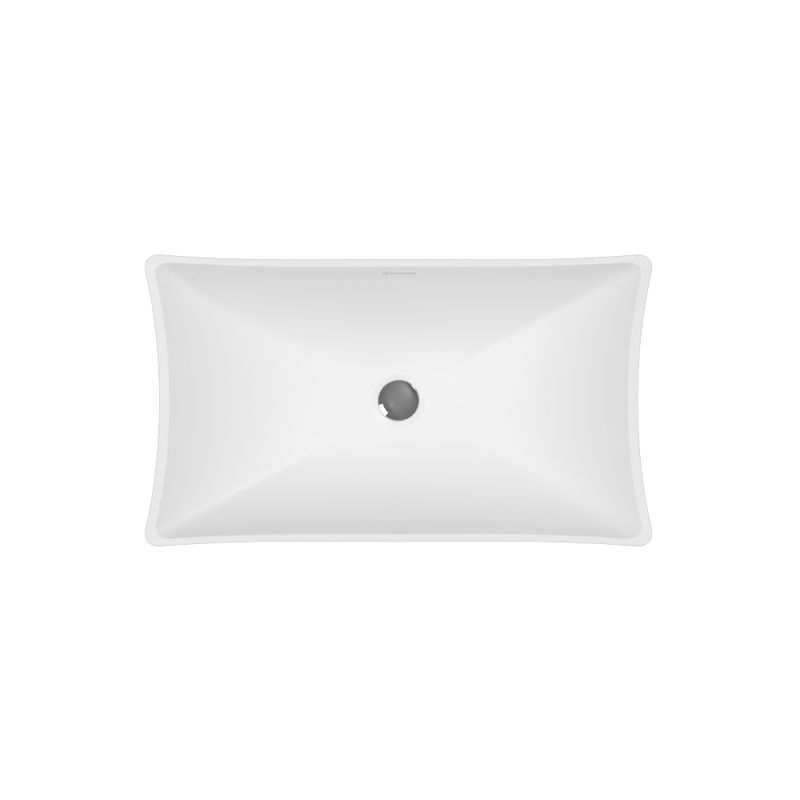 Раковина WHITECROSS Coral 60×34,5 иск. камень solid surface / 0739.060034.200 белый матовый