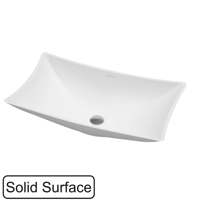 Раковина WHITECROSS Coral 60×34,5 иск. камень solid surface / 0739.060034.200 белый матовый