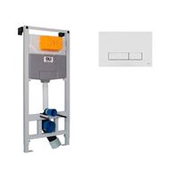 Инсталляция для унитаза OLI 120 099949 с клавишей смыва Narrow белая 152939 — 1