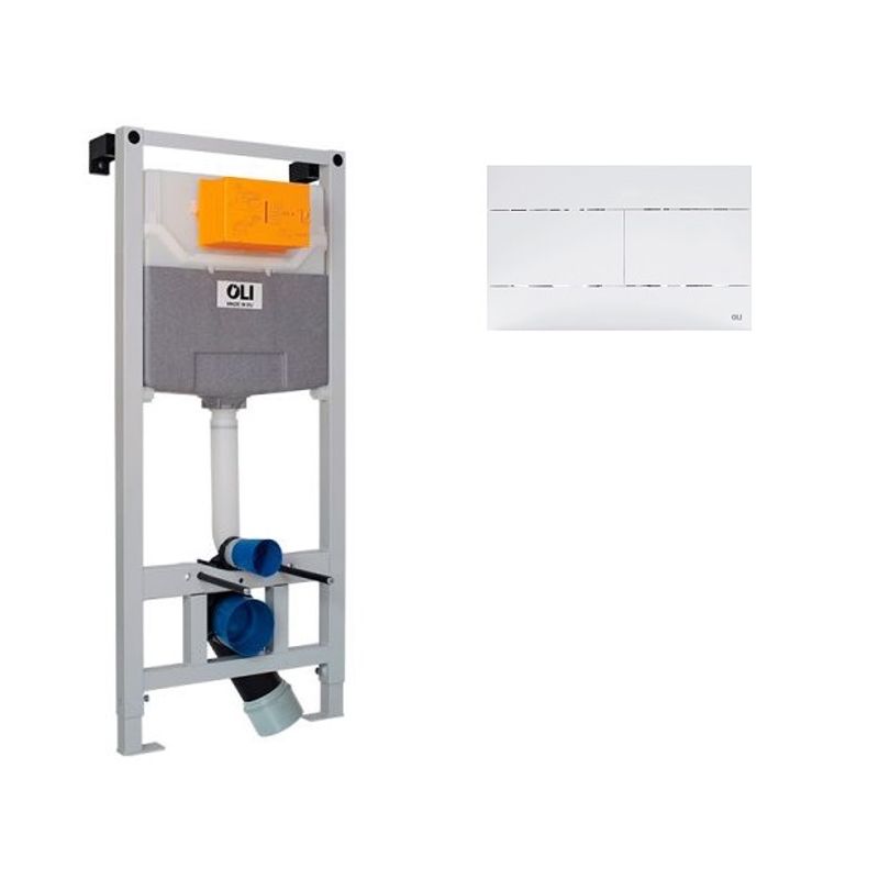 Инсталляция для унитаза OLI 120 099949 с клавишей смыва Slim белая 659041