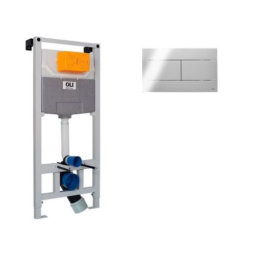 Инсталляция для унитаза OLI 120 099949 с клавишей смыва Slim хром 659044