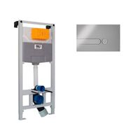 Инсталляция для унитаза OLI 120 099949 с клавишей смыва Iplate хром 670004 — 1