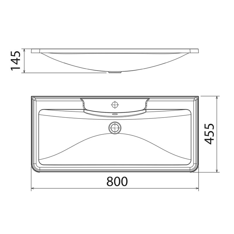 Раковина Florentina Аллегро 80 см / 10.020.00800.001
