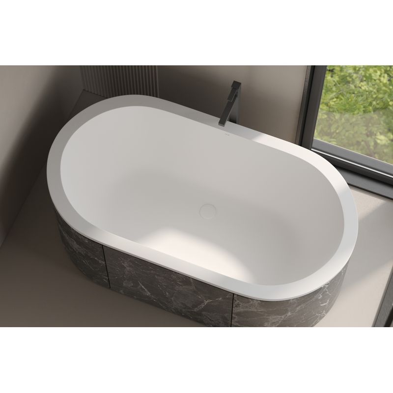 Ванна из искусственного камня Holbi Lyra SR 1.01.009.11.1 белый матовый